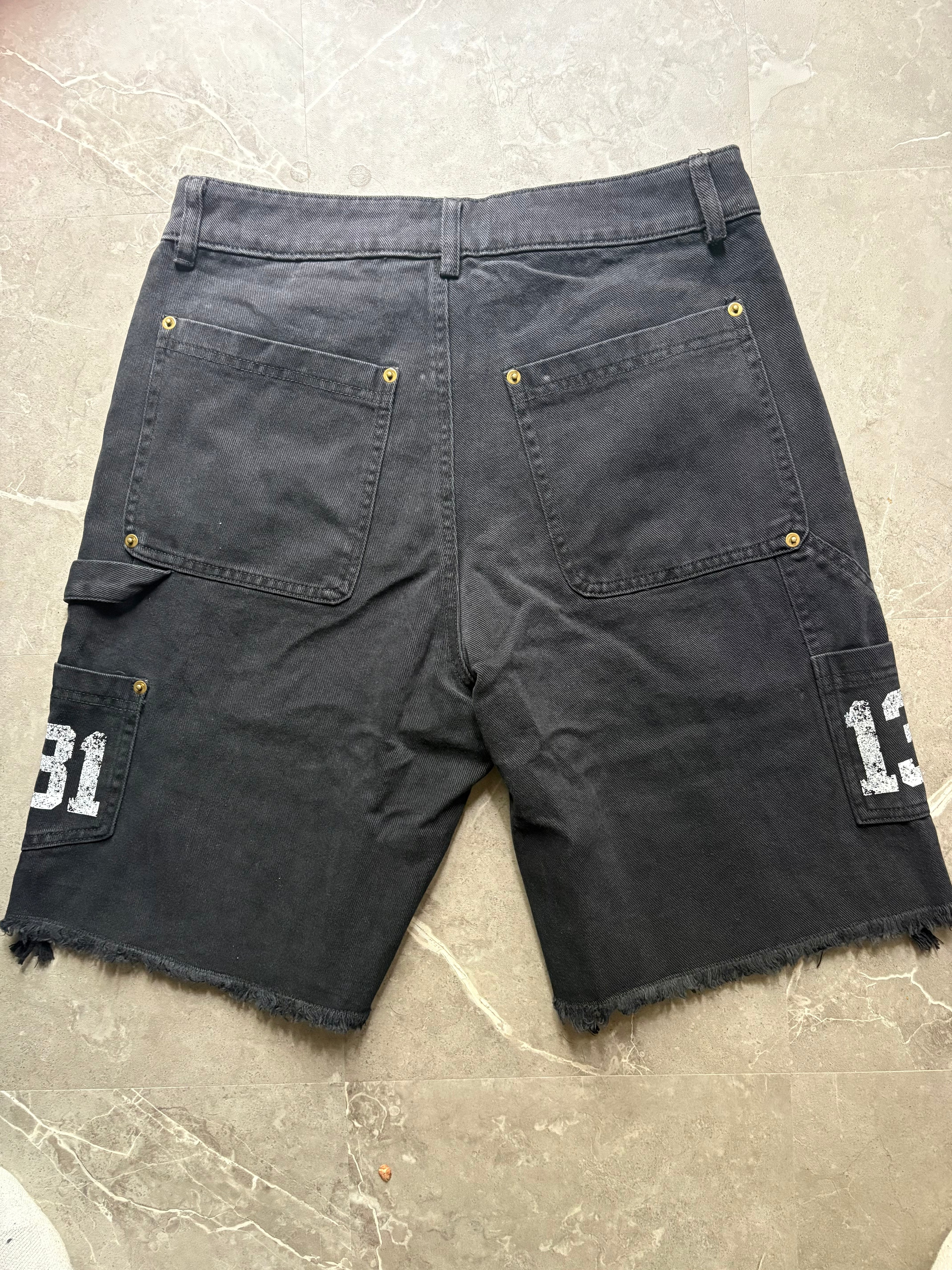 Phfoe Retro Carpenter Jorts - Black